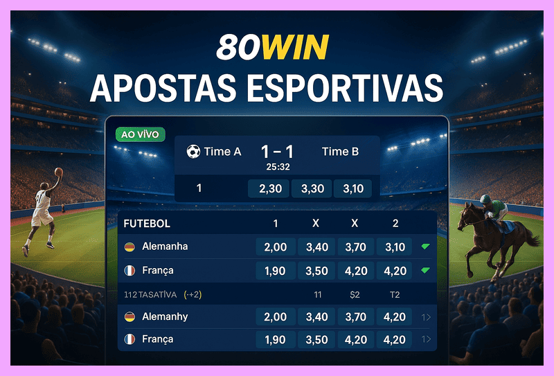Apostas esportivas no cassino online 80WIN